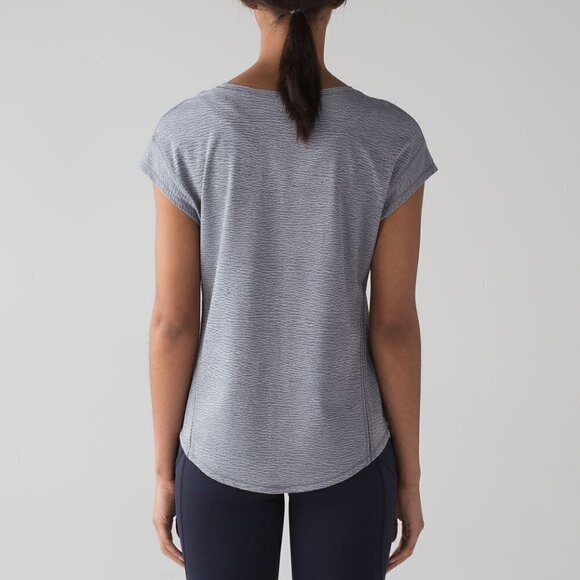 Lululemon | Lost In Pace Short Sleeve Tee Sheer Luon Pebble Jacquard V2 Size 12 - Picture 8 of 8